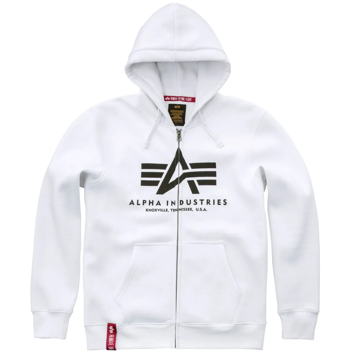 Alpha Industries Basic Zip Hoody weiß S
