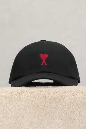 AMI PARIS Embroidered Cotton Cap  