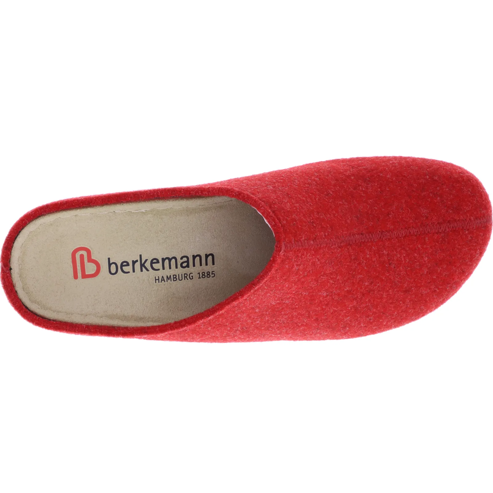 Berkemann | Modell: Lauren | Rot Filz | Leisten: Brisbane | 01553-235 | Damen Hausschuhe