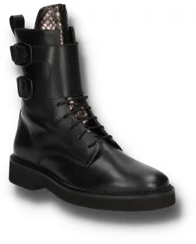 Damen-Boots aus Leder 102001000086 (Schwarz)