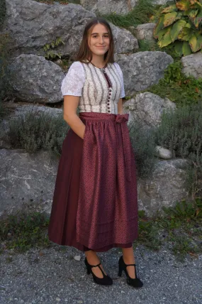 Dirndl “Vroni” creme-beere
