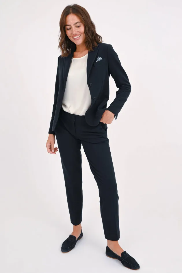 Einreihiger Jersey-Blazer in Navy