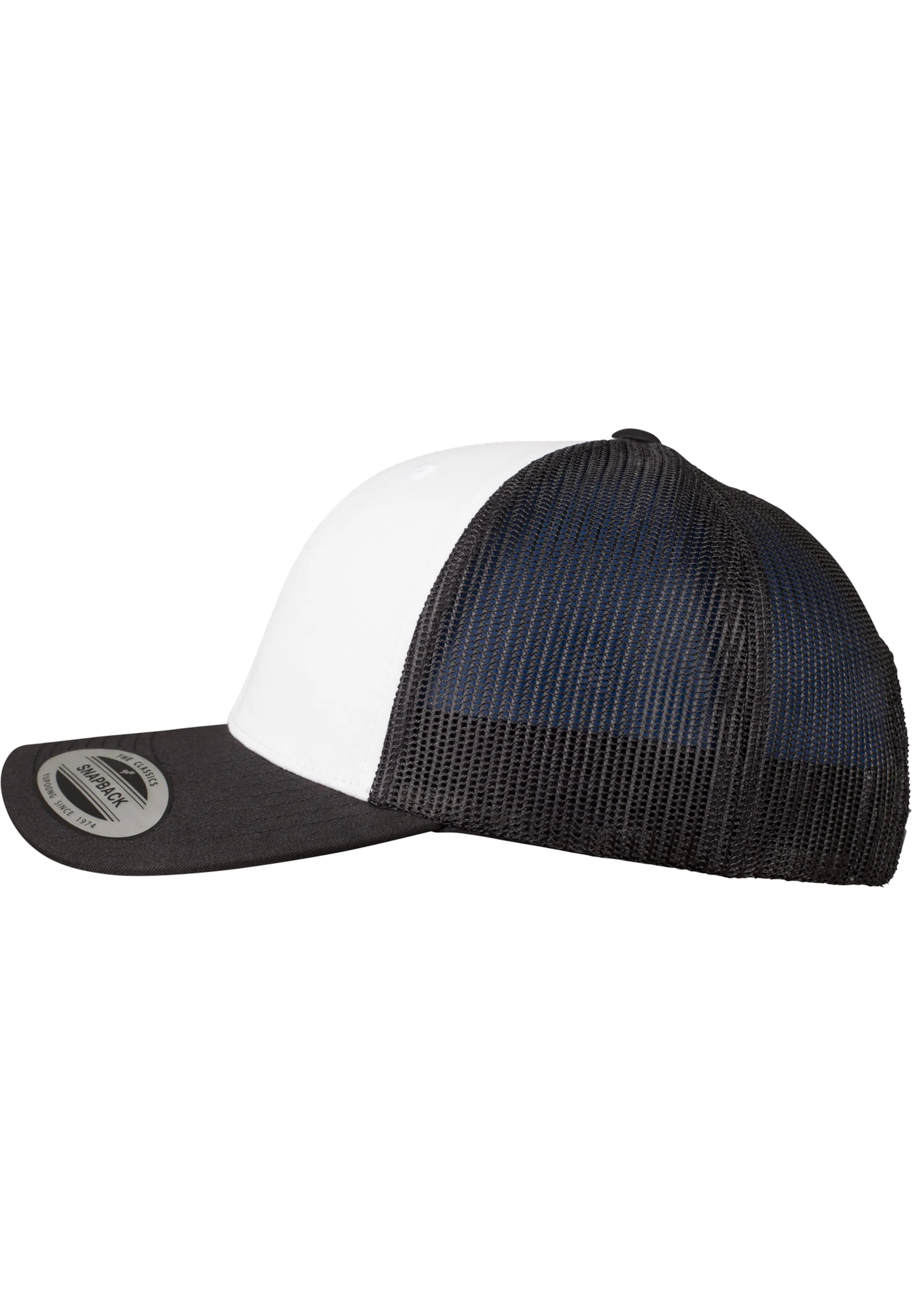 Flexfit Cap in Schwarz, Weiß