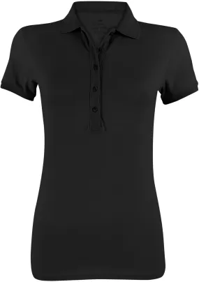girls golf Sophy Mesh Star Polo, black