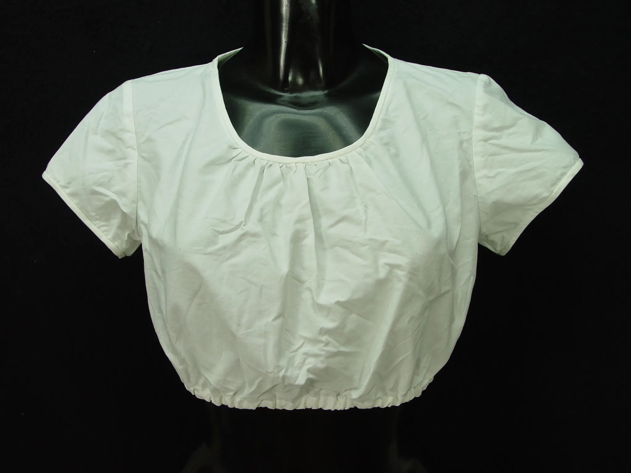 Gr.38 Dirndlbluse Bluse für Dirndl mit rundem Ausschnitt Trachtenbluse B4672