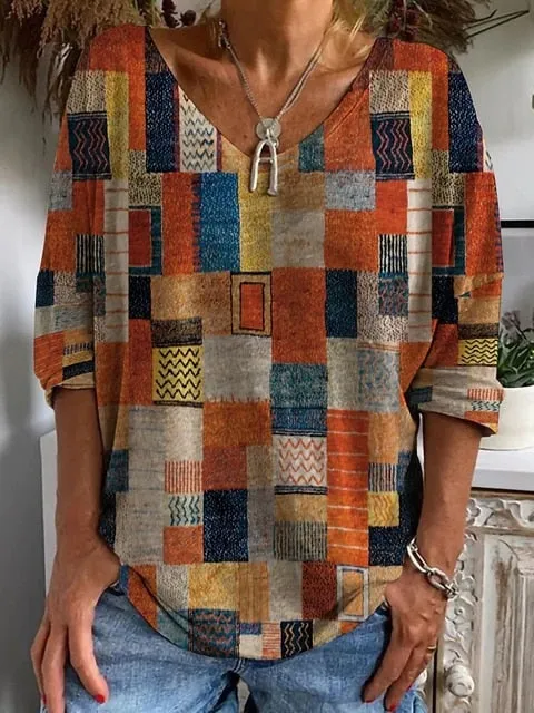 Heidi-Mode | Lässiges Bequem Bedrucktes Shirt