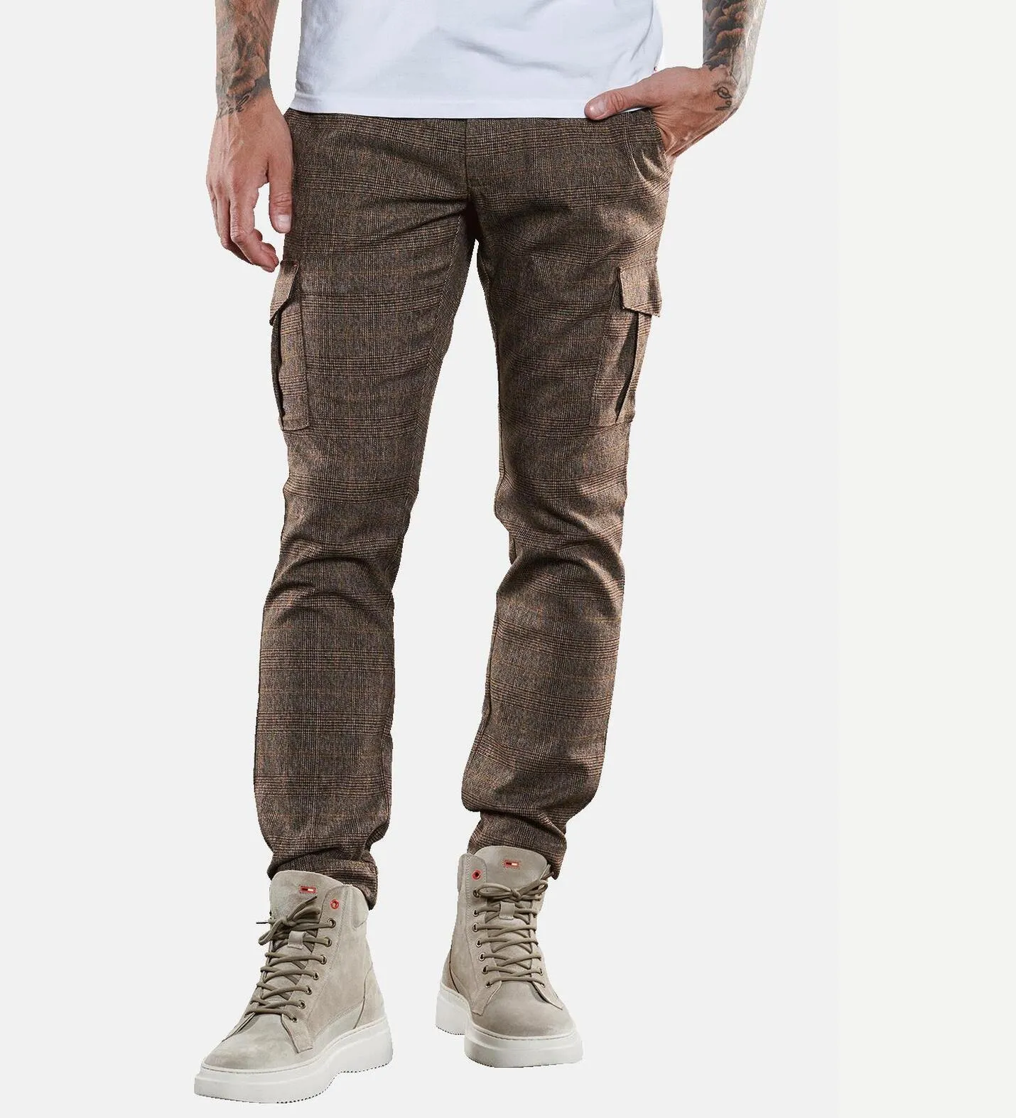 Herren emilio adani Cargo Hose slim-fit in Braun kaufen 33697