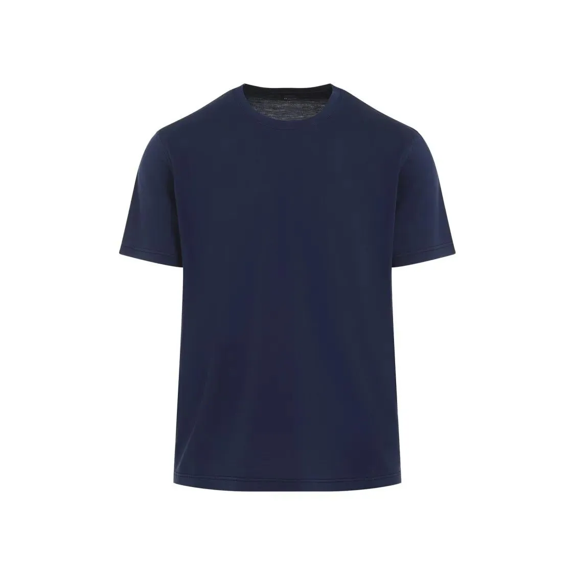   Kiton  Silk T-Shirt Blue  T-Shirts 