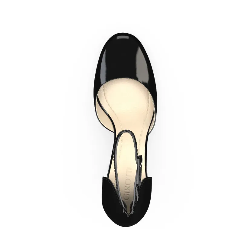 Klassische Block Heel Schuhe 33749