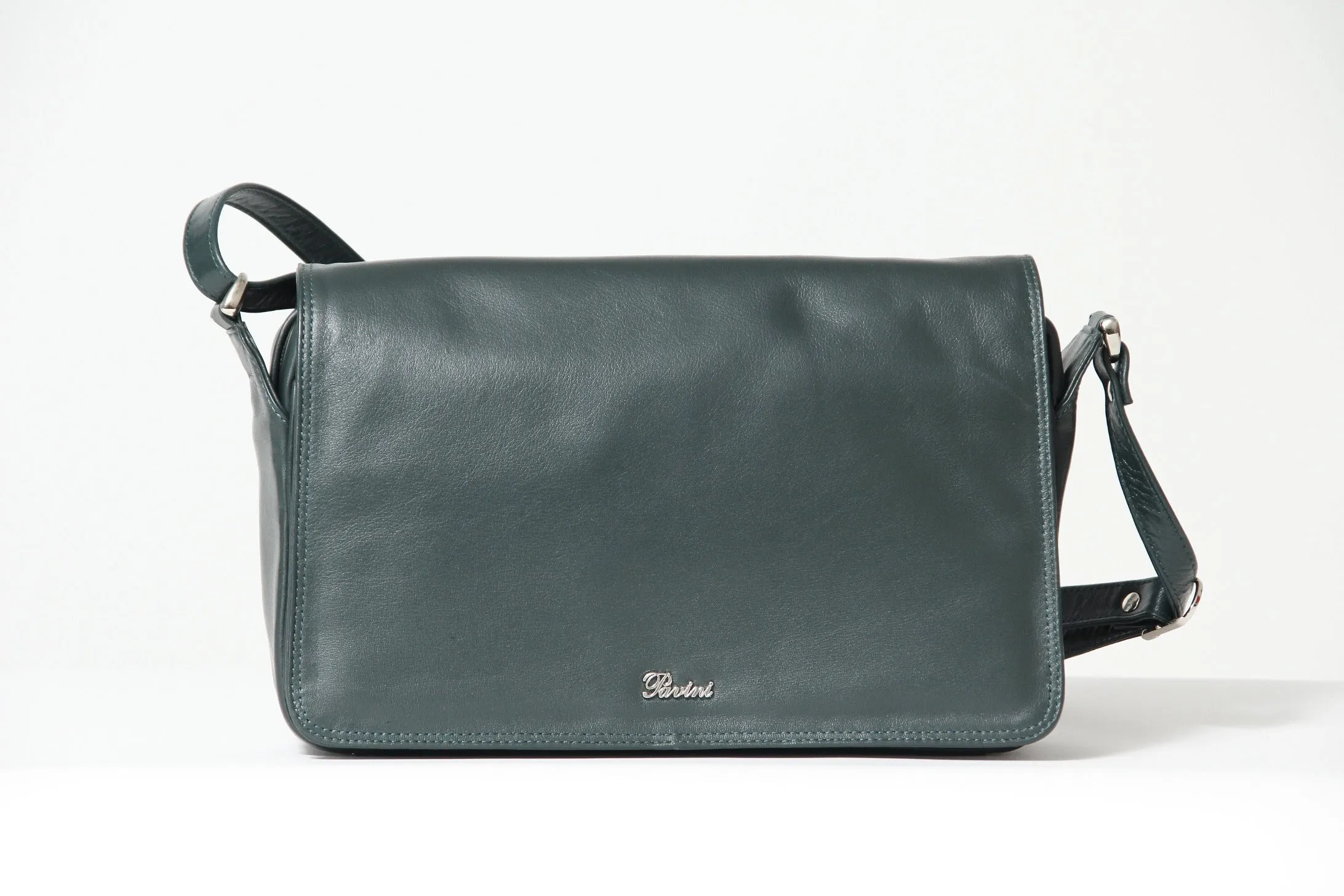 Klassische Damen Schultertasche aus Rind Nappaleder