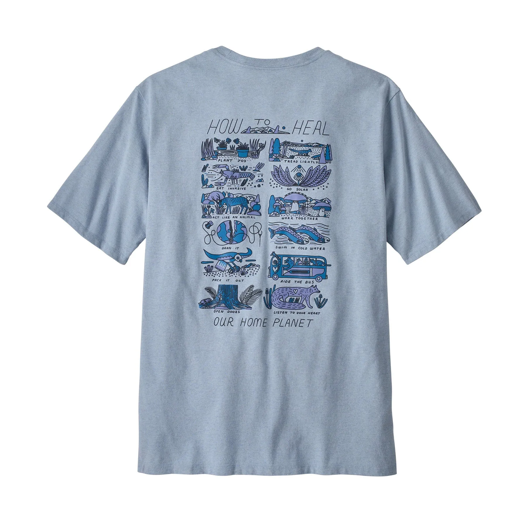 Patagonia  How To Heal Responsibili T-Shirt - Steam Blue
