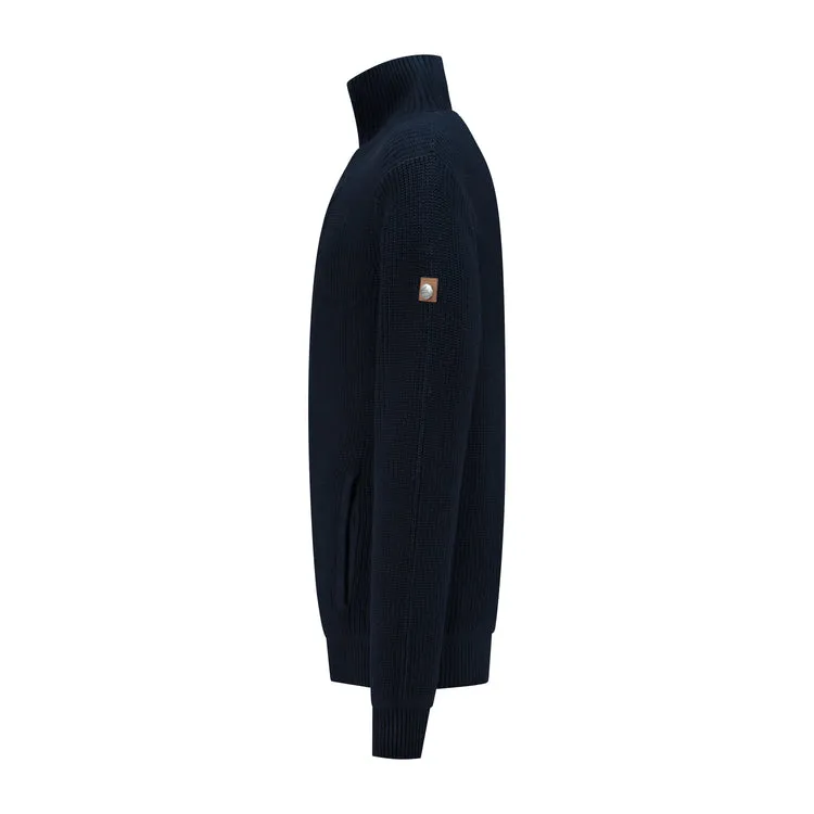 Snowdon - Strickjacke Kaschmir/Baumwollmischung - Herren - Marine