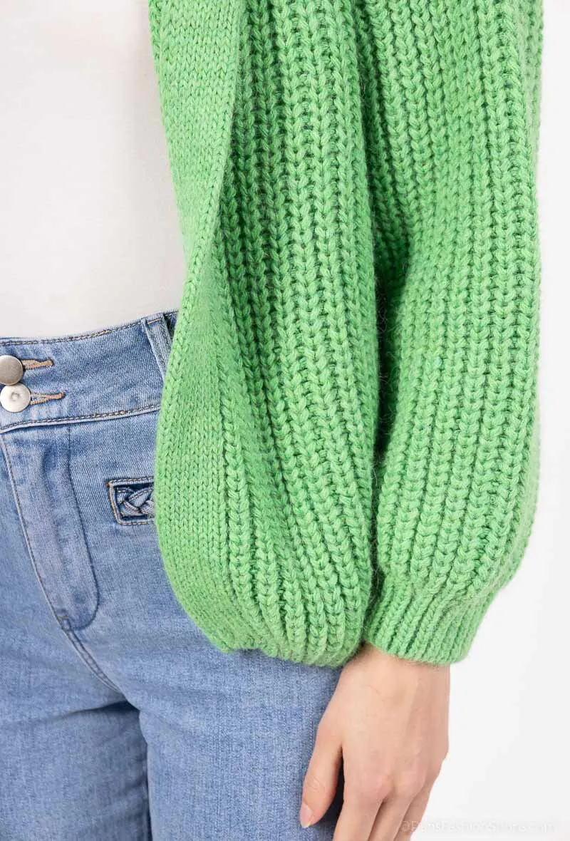 Strickjacke mit Kapuze aus Wolle/Mohair