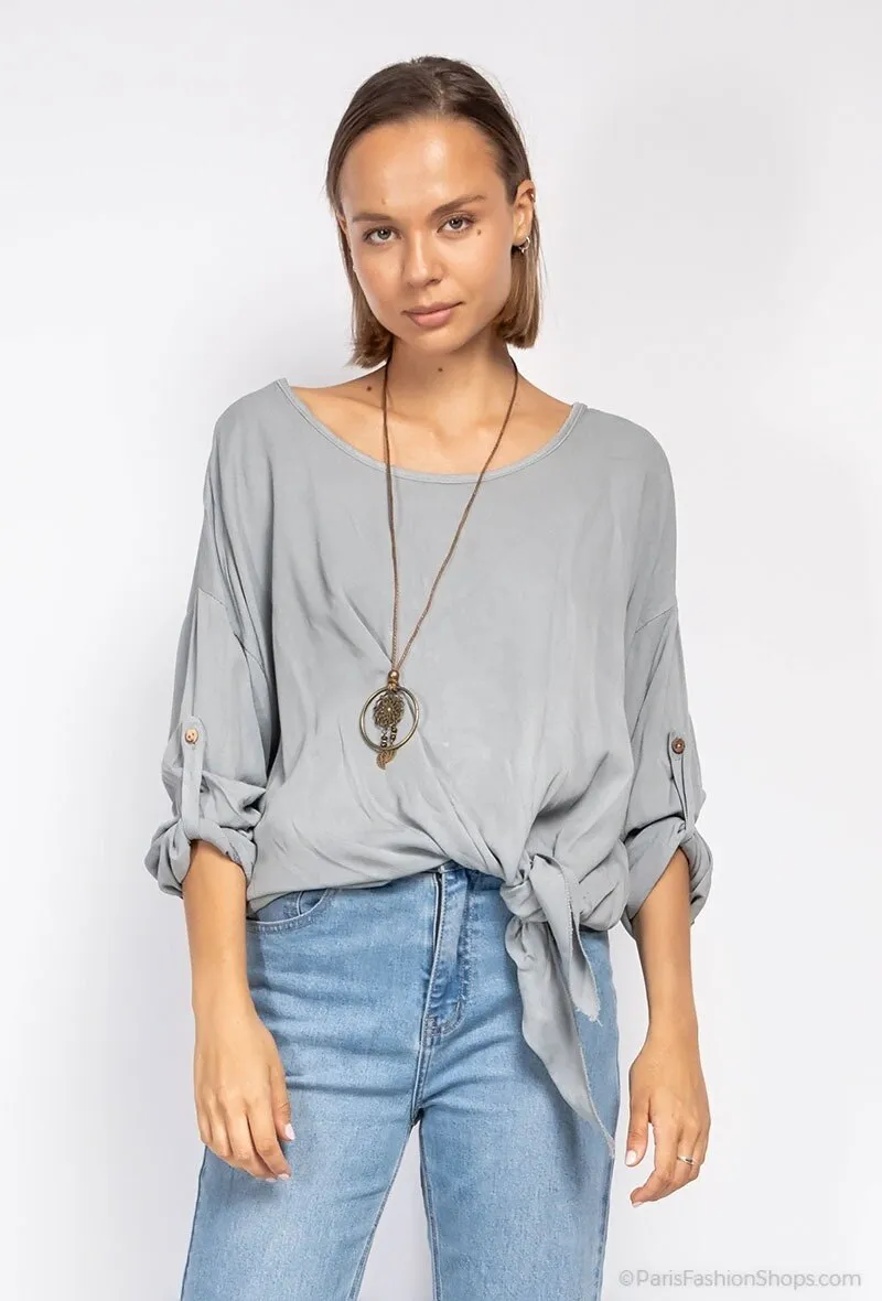 T-shirt with bow