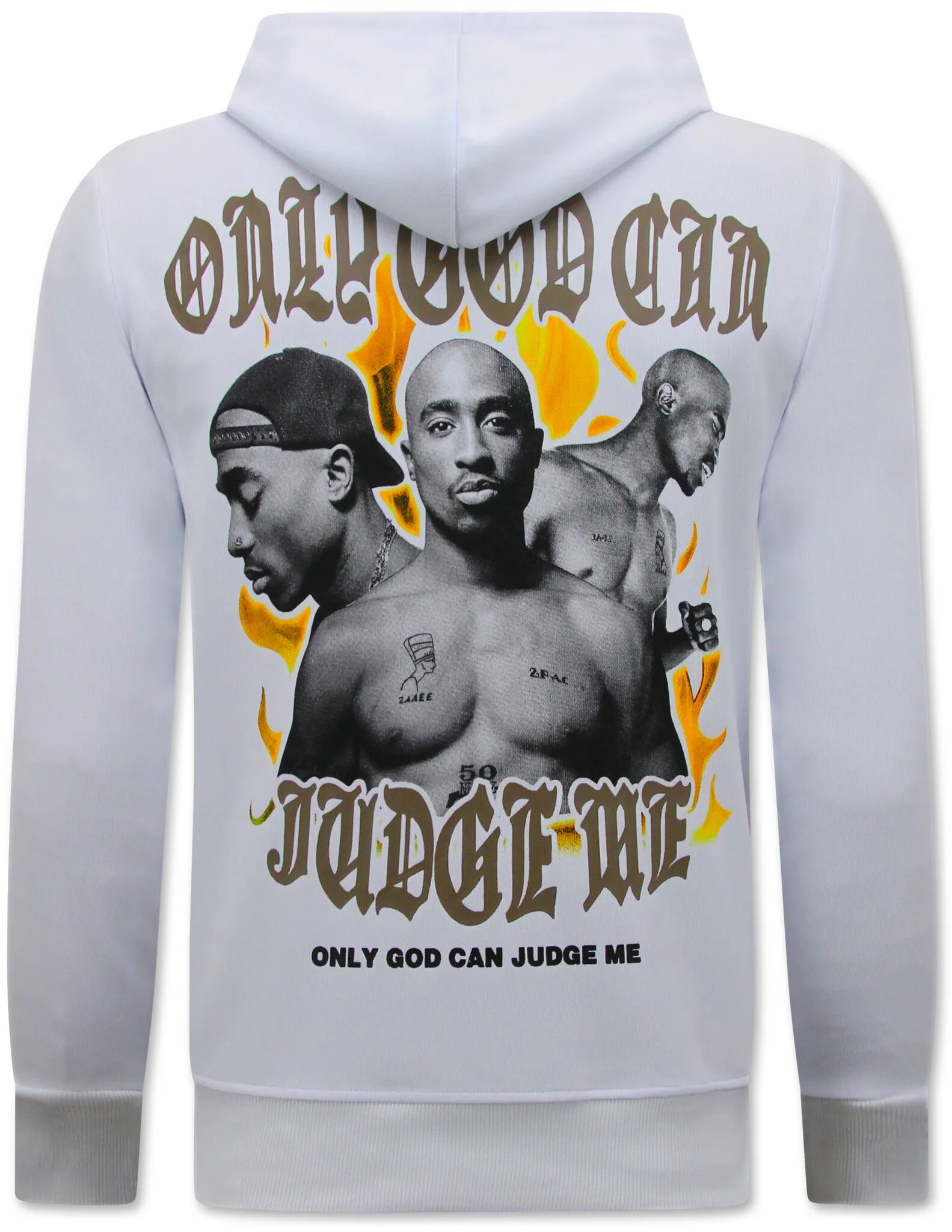 Tupac Legend Pullover - 2Pac Herren Hoodie - Weiß