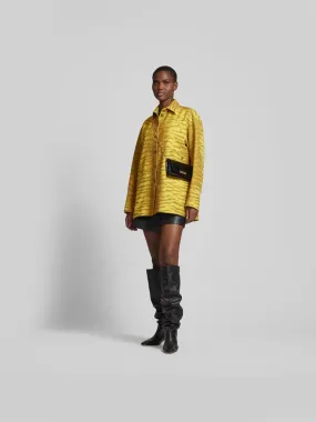 Victoria Beckham Oversized Hemdbluse mit Animal-Print (hellgelb melange) online kaufen