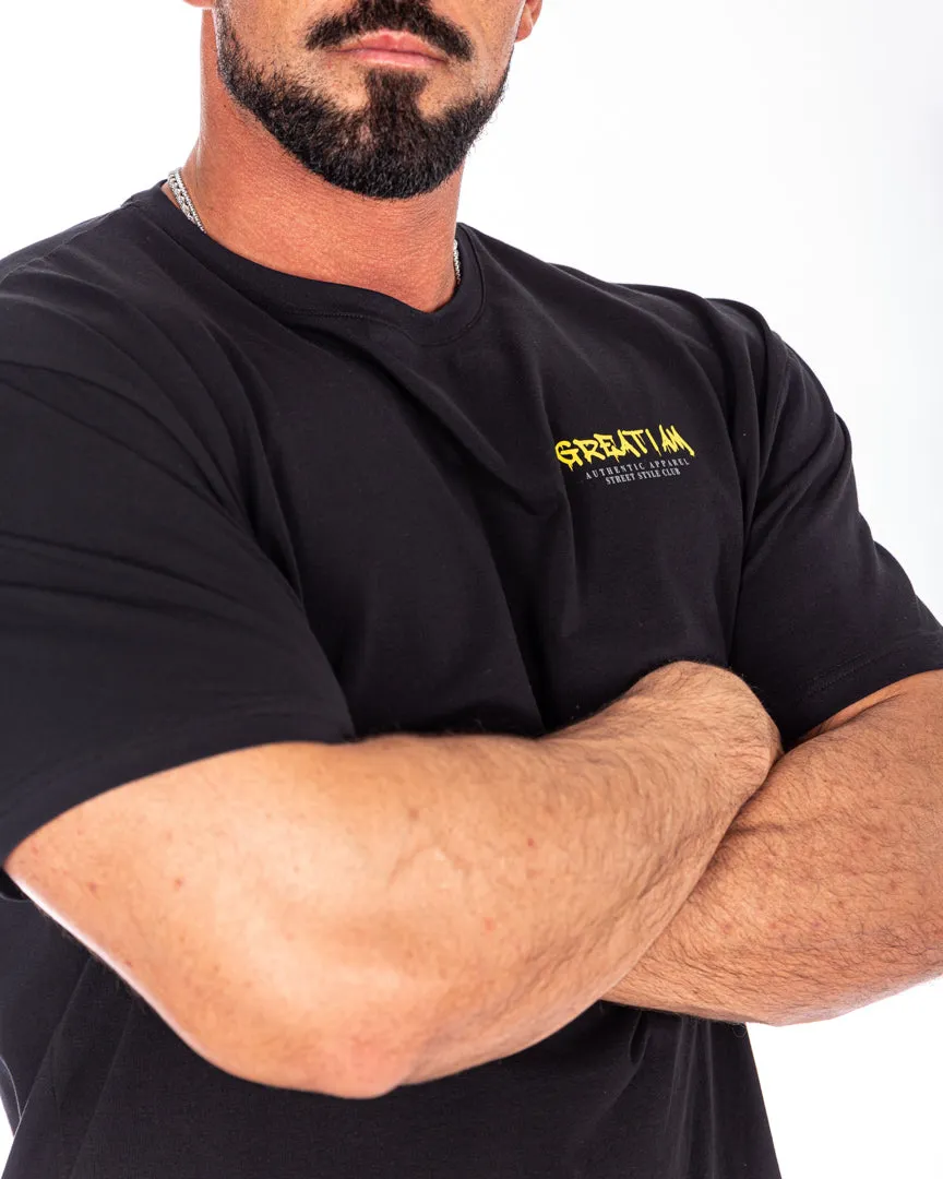 Übergroßer letzten Anruf Black T-Shirt